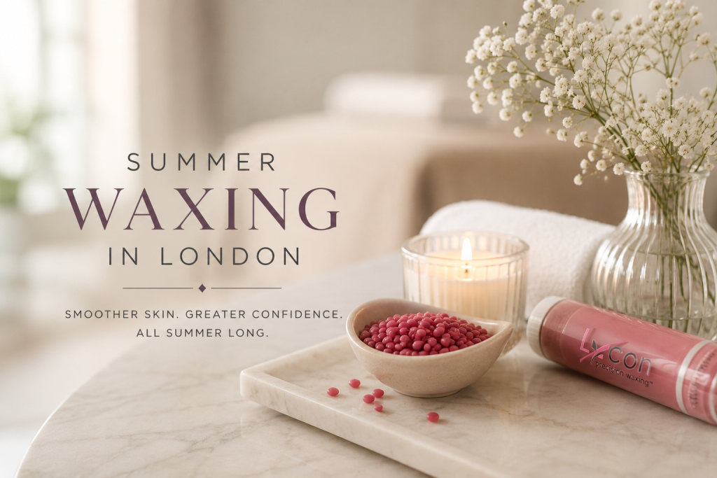 Summer waxing in London with premium Lycon wax, offering smooth skin and long-lasting results at Brows and Waxing by Laura T in Marylebone.